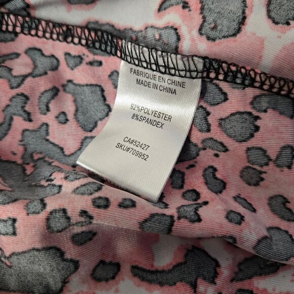 Y2K Leopard Print Long Top Size M Neon Orange Black Trashy Mcbling Scene Gyaru - Picture 8 of 8